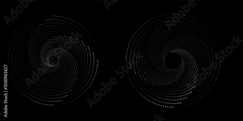 Spiral with gray colors lines as dynamic abstract vector background or logo or icon. spiral circle abstract dot spiral