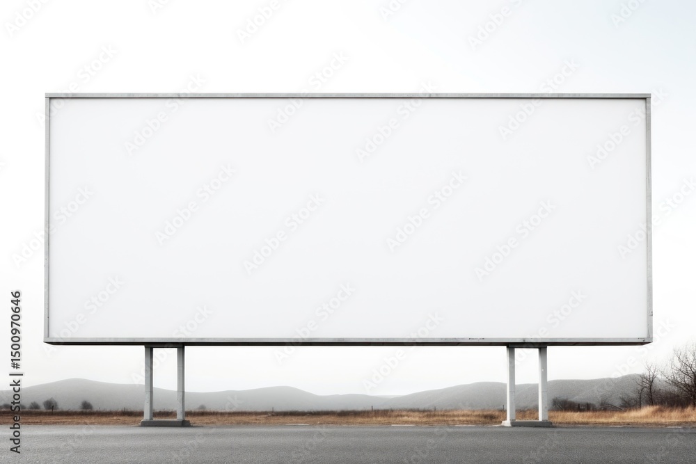 Obraz premium White Billboard billboard advertisement architecture.