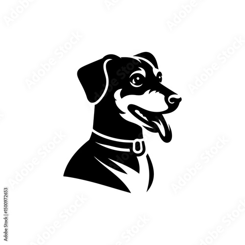 vector illustration of a dog head