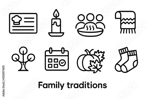 Family traditions and festive symbols for celebration and gatherings