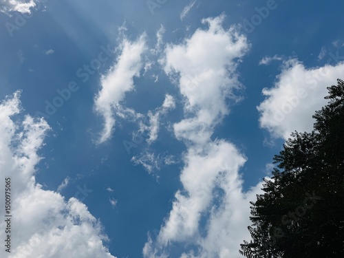 blue sky with clouds