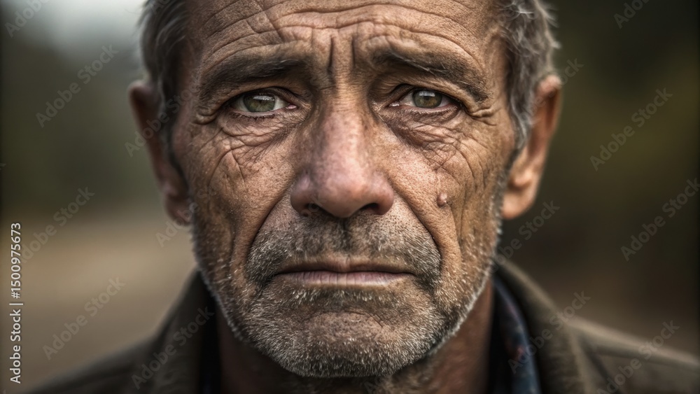 A close-up portrait of an older man, showcasing deep wrinkles and an expressive gaze, highlighting the passage of time and emotion. A close-up portrait of an older man, showcasing deep wrinkles and an expressive gaze, highlighting the passage of time and emotion.