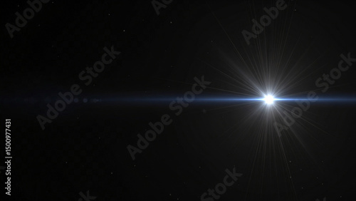 白いフレアの光