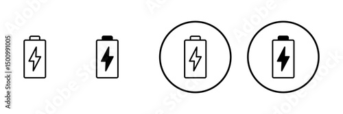 Battery icon vector. battery Charging sign. battery charge level
