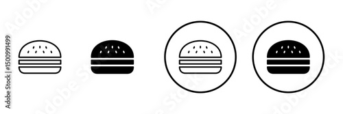 Burger icon vector. burger sign and symbol. hamburger