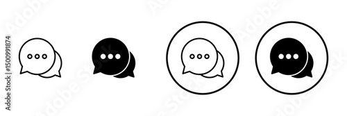 Chat icon vector. speech bubble sign and symbol. comment icon. message
