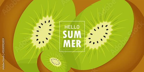 set of summer fruit in abstract poster, card, banner design, realistic juice pattern seamless background with fruits, lemon, watermelon, kiwi, cover template for brochure, flyer, and  restaurant use.
