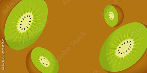 set of summer fruit in abstract poster, card, banner design, realistic juice pattern seamless background with fruits, lemon, watermelon, kiwi, cover template for brochure, flyer, and  restaurant use.