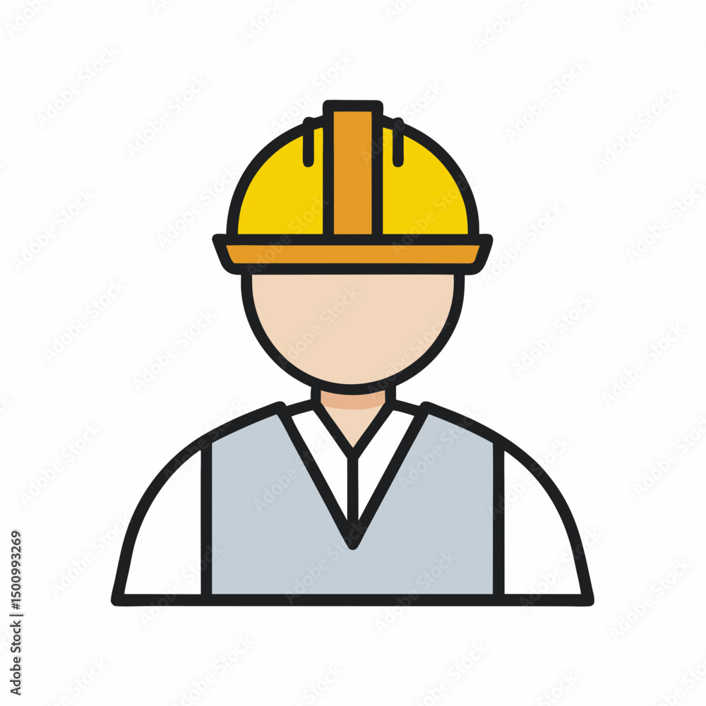 Construction Worker Icon Vector for Labor Services. Construction Worker Icon Vector for Labor Services.