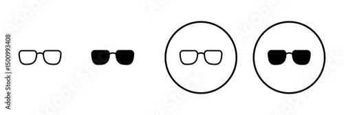 Glasses icon vector. Glasses sign and symbol