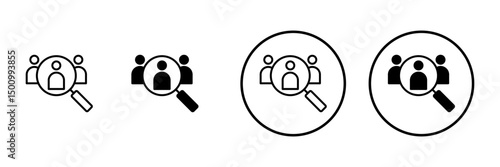 Hiring icon vector. Search job vacancy sign and symbol. Human resources concept. Recruitment