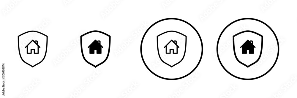 house insurance icon vector. house protection sign and symbol house insurance icon vector. house protection sign and symbol