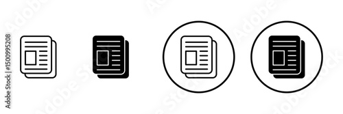Newspaper icon vector. news paper sign and symbolign