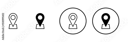 Pin icon vector. Location sign and symbol. destination icon. map pin