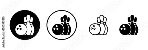 Bowling icon logo design. bowling ball and pin sign and symbol.