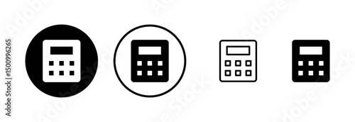 Calculator icon logo design. Accounting calculator sign and symbol.