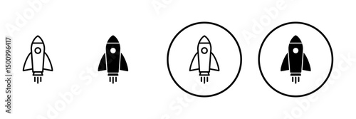 Rocket icon vector. Startup sign and symbol. rocket launcher icon