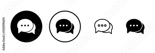 Chat icon logo design. speech bubble sign and symbol. comment icon. message