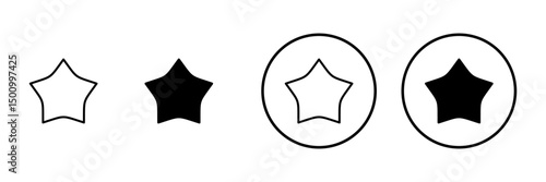 Star icon vector. rating sign and symbol. favourite star icon