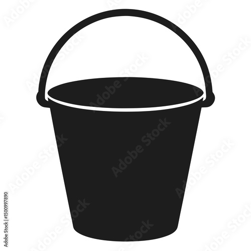 metal bucket isolated on white