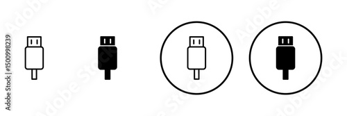 Usb icon vector. Flash disk sign and symbol. flash drive sign.