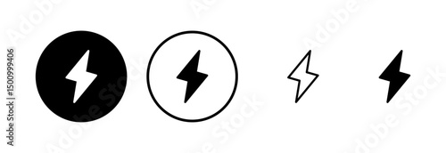 Lightning icon logo design. electric sign and symbol. power icon. energy sign