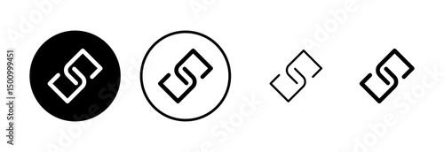 Link icon logo design. Hyperlink chain sign and symbol
