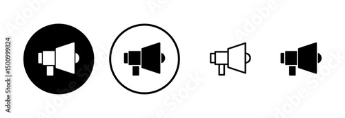 Megaphone icon logo design. Loudspeaker sign and symbol