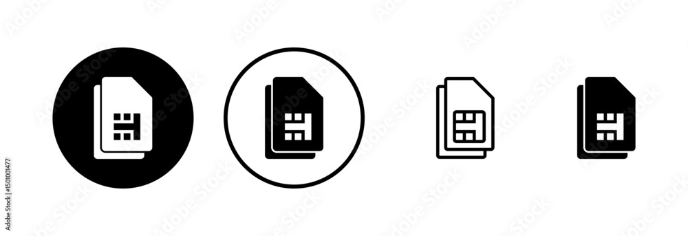 Sim card icon logo design. dual sim card sign and symbol Sim card icon logo design. dual sim card sign and symbol