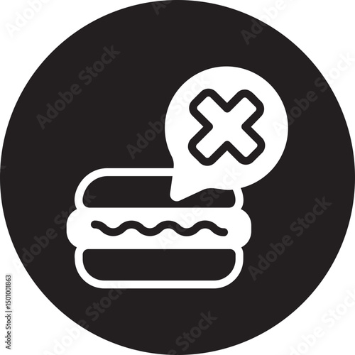 no junk food glyph icon