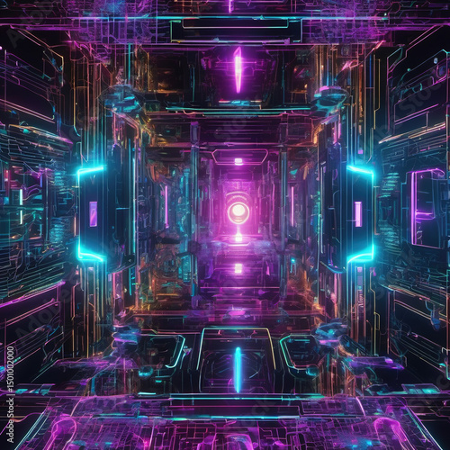 Dreamlike Holographic Nexus: Futuristic CT Scan Art for SD Prompt