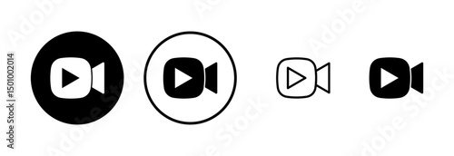 Video icon logo design. video camera sign and symbol. movie sign. cinema