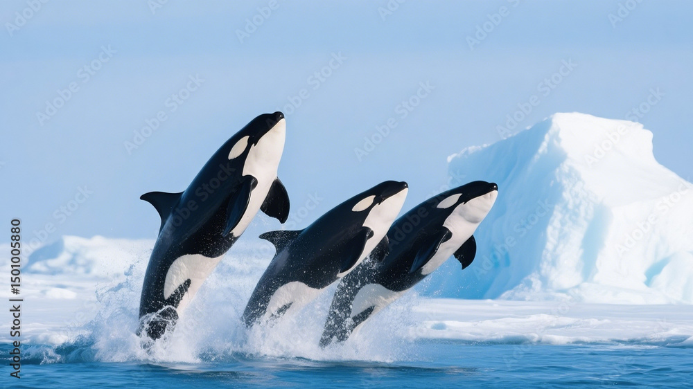 Obraz premium Orcas