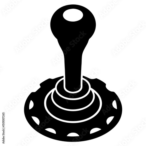 Vintage Car Gear Shift Lever Knob Icon Illustration