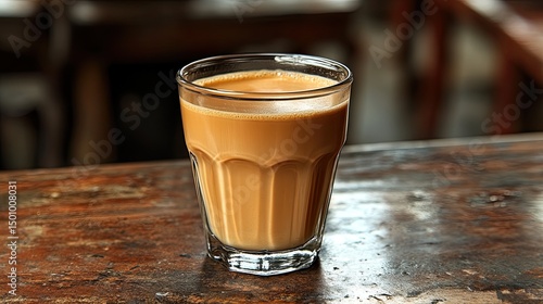 Masala Chai Tea Glass Table.