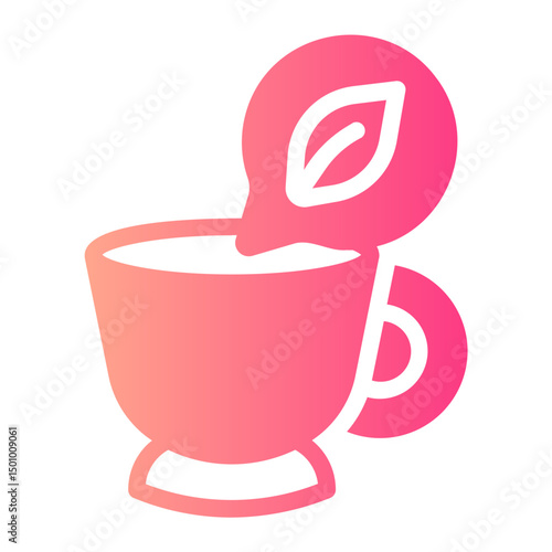 herbal tea gradient icon
