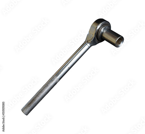 Obraz na plátně silver ratchet socket wrench isolated
