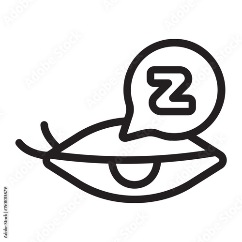 sleepy line icon