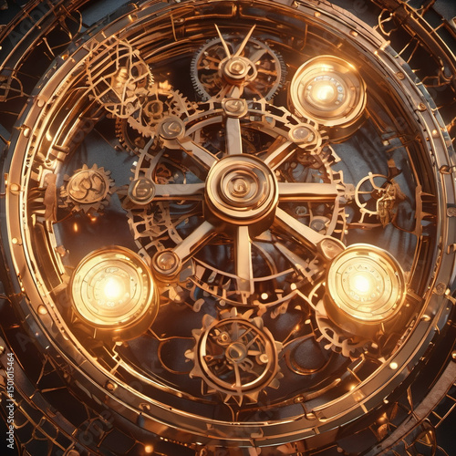 Shallow Depth of Field Light Installation: Clockwork Cathedral Art for SD