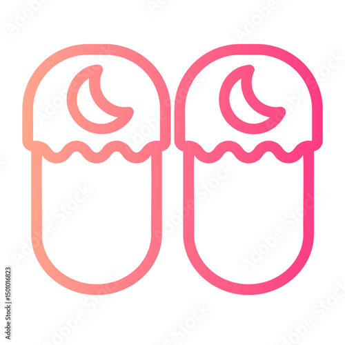 slippers gradient icon