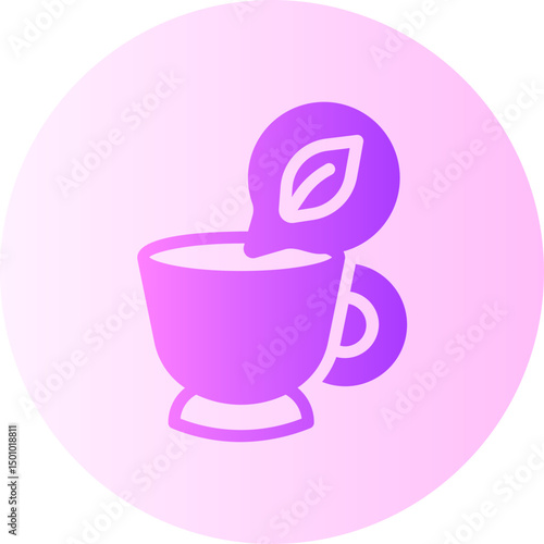 herbal tea gradient icon
