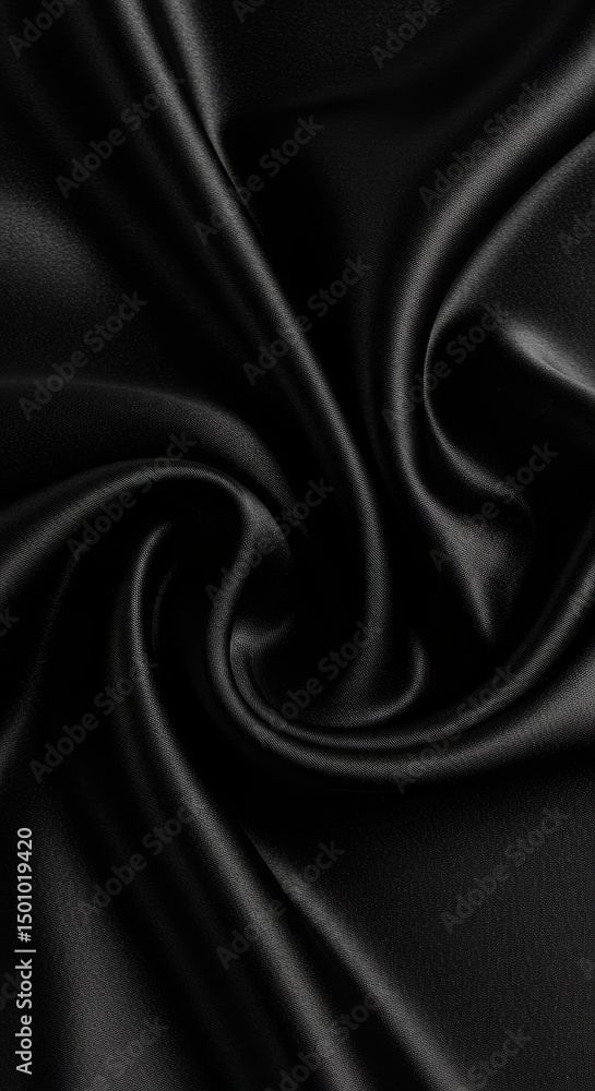 Obraz premium Abstract Black Background Swirl Pattern in Digital Illustration Style
