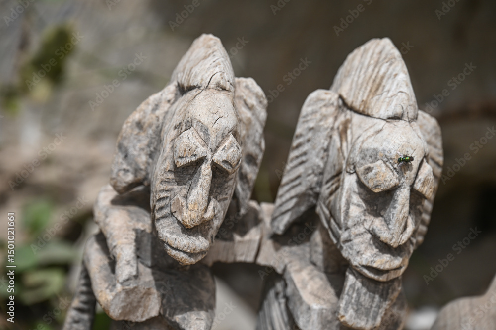 Fototapeta premium art africain Senegal bois sculpture statue