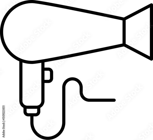 Symbol of Hair Dryer for Graphics, Concept, Apps