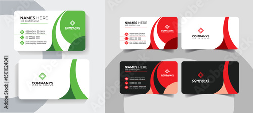 Minimal and Clean Business Card Design Template for Corporate Use. Professional and modern business card template for personal use.