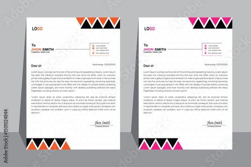 Corporate modern letterhead design
