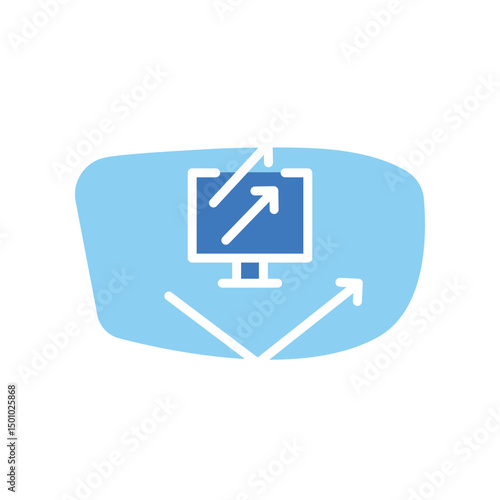 blue light protection color flat icon for digital and print projects.