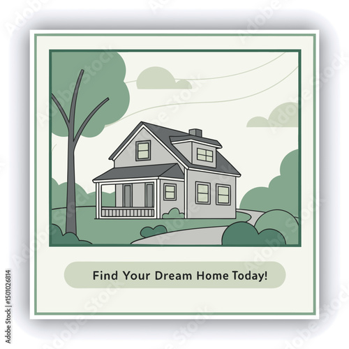 Engage your audience with our stunning real estate house social media post or square template, designed to captivate and attract potential buyers with its eye catching visuals and compelling content