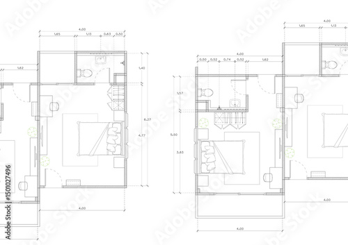 Floor plan designed building on the drawing.