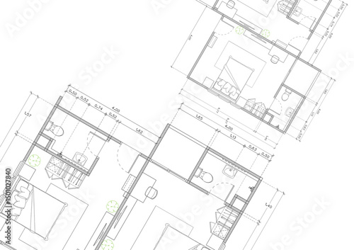 Floor plan designed building on the drawing.